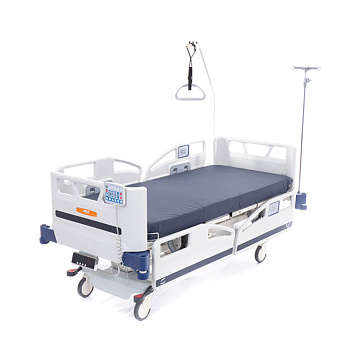 Реанимационная кровать  с ВЕСАМИ и ЛАТЕРАЛЬНЫМИ наклонами на колоннах LINAK